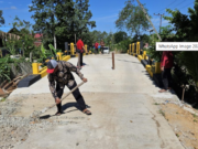 Masyarakat Gembira Jembatan Dusun Antai Desa Sebulu Modern Selesai
