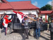 Kecamatan Marangkayu Pasang Serentak Bendera Merah Putih