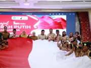 Kwarcab Bontang Buat Bendera Raksasa Berukuran 80×26 Meter