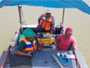 Jurusan Teknik Sipil Polnes Lakukan Pengukuran Batimetri untuk Perencanaan Jembatan Sambaliung