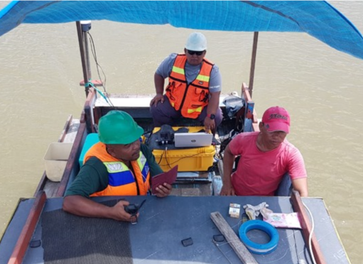 Jurusan Teknik Sipil Polnes Lakukan Pengukuran Batimetri untuk Perencanaan Jembatan Sambaliung