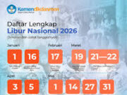 PEMERINTAH TETAPKAN 27 HARI LIBUR DAN CUTI BERSAMA TAHUN 2026